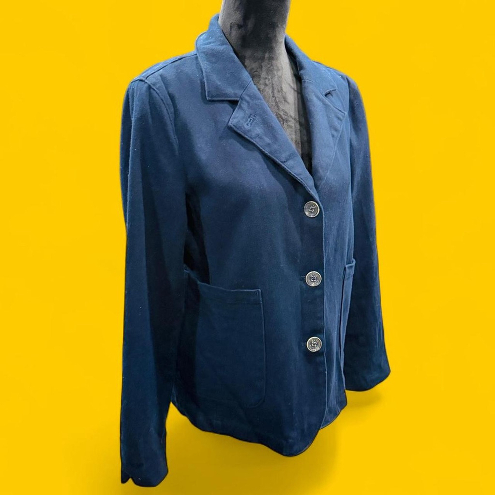 Vintage Y2K Blue Preppy Classic Twee ISAAC MIZRAHI for Target Blazer Large